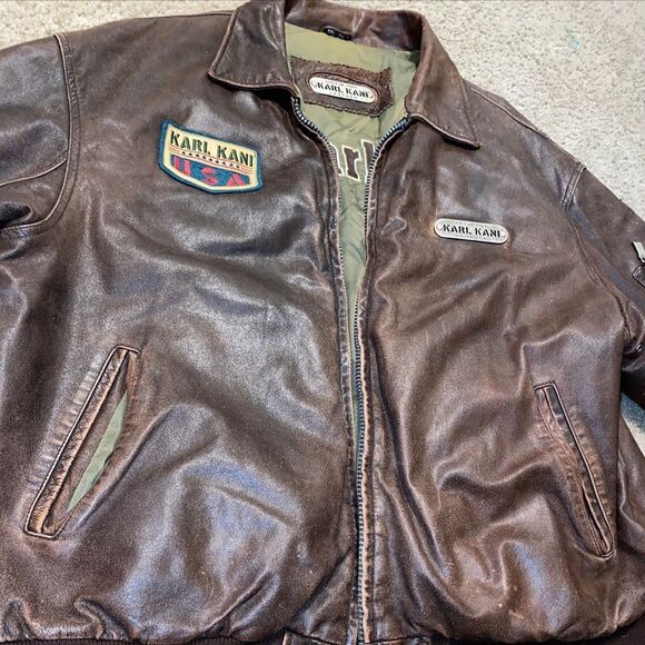 Vintage Karl kani leather jacket - Picture 2 of 9